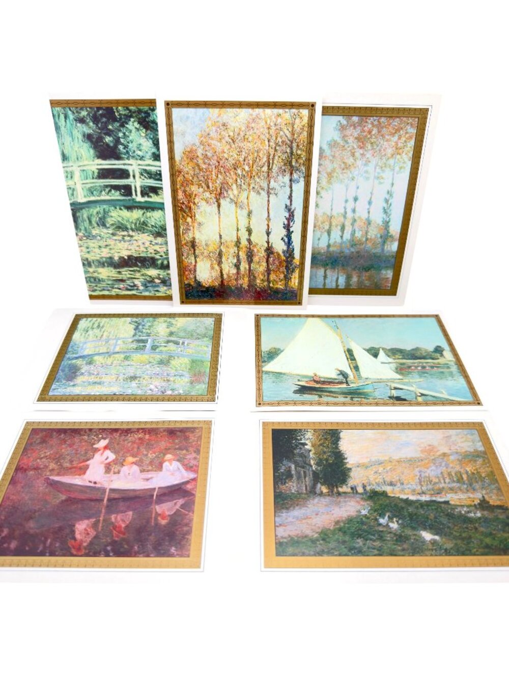 Monet Collection 6 Note Cards Gold Foil Art Prints Alzheimers Association USA